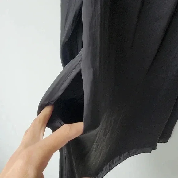 Aritzia Wilfred off shoulder  ruffle satin dress shirt - Picture 10 of 10